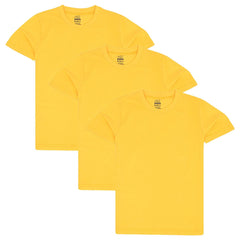 Kids Boys Girls Pack Of 3 T Shirts Plain Summer Fashion Soft Feel Tank Top Tees