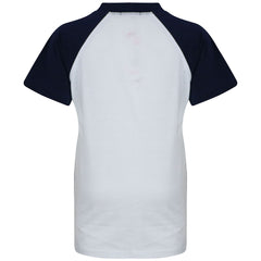 A2Z 4 Kids Raglan Style T Shirt Colour Contrast Top Short Sleeve Navy Super Soft Comfy Loungewear Dress Up Gifts for Children Girls & Boys Age 5-13 Years - A2Z 4 Kids