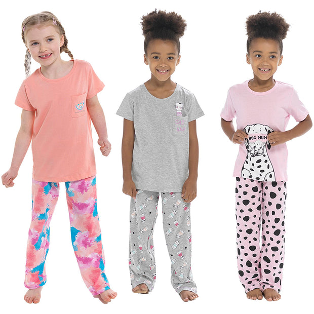 A2Z 4 Kids Girls Short Sleeve Pyjamas Set 2 Piece Comfortable Sleepwear Set