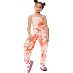 Kids Girls Jumpsuit Tie Dye Print Trendy Fahsion Playsuit All In One Jumpsuits