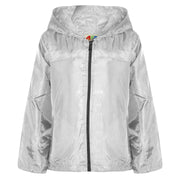 A2Z 4 Kids® Girls Boys Raincoats Jackets Kids White Lightweight Kag Mac Waterproof Hooded Jacket Cagoule Rain Mac Age 5 6 7 8 9 10 11 12 13 Years