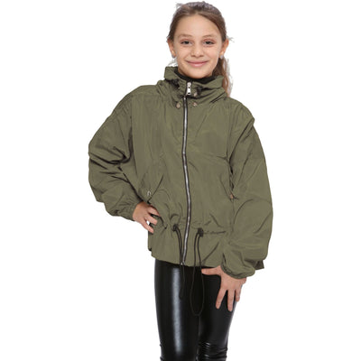 A2Z 4 Kids Windbreaker Shower Proof Windproof Khaki Jacket Stylish Lightweight Casual Coat Girls Cagoule Rain Mac Raincoats Age 5-13 Years - A2Z 4 Kids