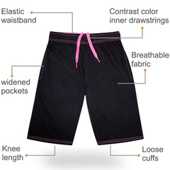 Kids Girls 100% Cotton Shorts Casual Chino Shorts Knee Length Summer Lightweight