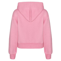 Kids Girls #Selfie Printed Hooded Crop Top & Bottom Jogging Suit