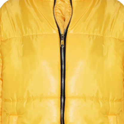 Girls Jacket Kids Wetlook Cropped Padded Quilted Puffer Bubble Jackets Coat 5-13