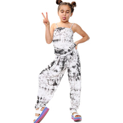 Kids Girls Jumpsuit Tie Dye Print Trendy Fahsion Playsuit All In One Jumpsuits