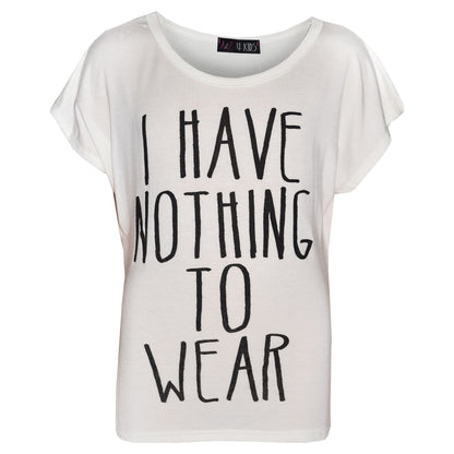 Girls Top Kids I Have Nothing To Wear Print T Shirt Tops & Legging Set 7-13 Year