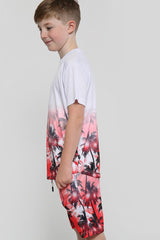 A2Z 4 Kids Tropical Palm Trees Top Shorts Short Sleeves  Outfit 5-13 years