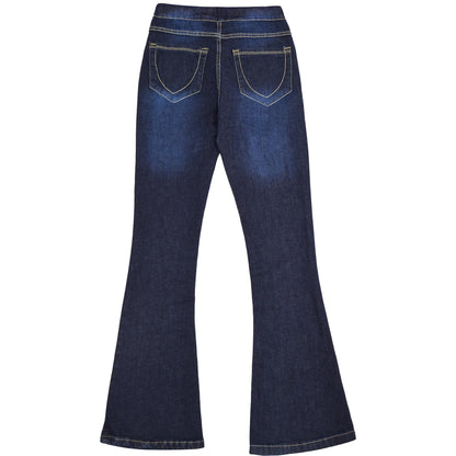 Womens Denim Jeans Comfort Stretch Flared Bell Bottom Fashion Pants For Ladies