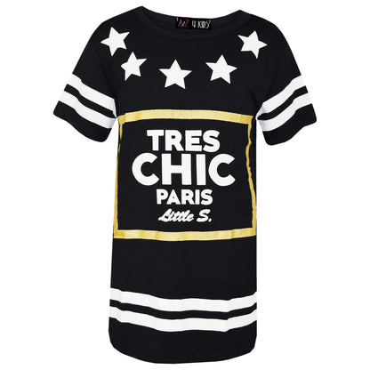 Kids Girls Baseball Tops Designer Tres Chic Paris TShirt Top Legging Set 7-13 Yr