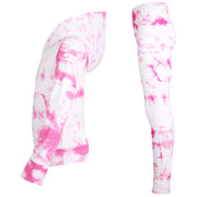 A2Z Kids Tie Dye Hooded Top & Legging Set 2 Piece Pink Active Wear Girls Outfit Set Age 5-13 years