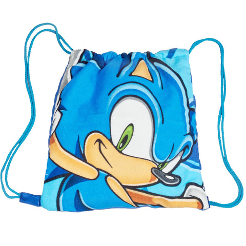 Kids Officially Licensed Sonic The Hedgehog Character Trainer Drawstring Gym Bag
