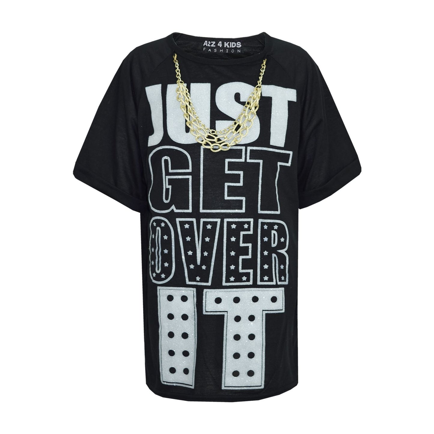 Girls Top Kids Designer's Just Get Over It T Shirt & Fashion Legging Set 7-13 Yr