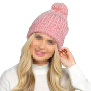 A2Z Ladies Hat Mohair Cable Knit Beanie Pom Pom Stretchy Winter Warm Cozy Hats