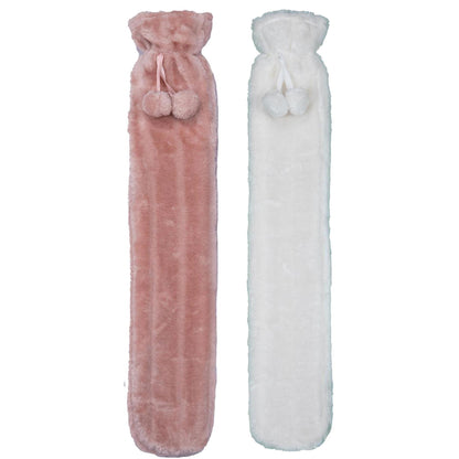 A2Z Hot Water Bottles Plain Fleece Cover 2 Liter Long Water Bottles Heat Therapy