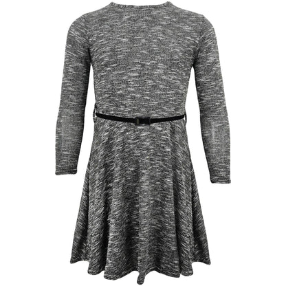 Kids Girls Skater Dress Summer Party Dance Long Sleeves Dresses Age 3-13 Years