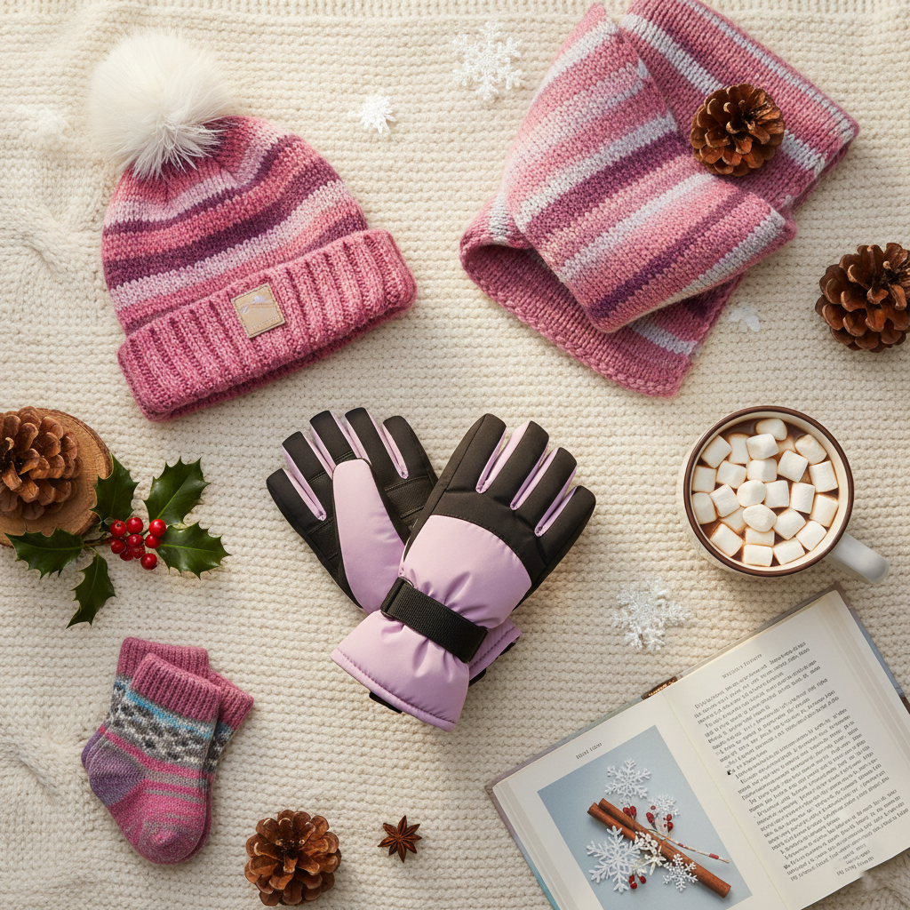 Girls Ski Snowboarding Gloves Kids Windproof Winter Warm Active Mittens 6-13 Yrs