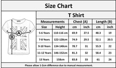 Kids Unisex England Flag Print Football World Cup Soft T Shirt Top
