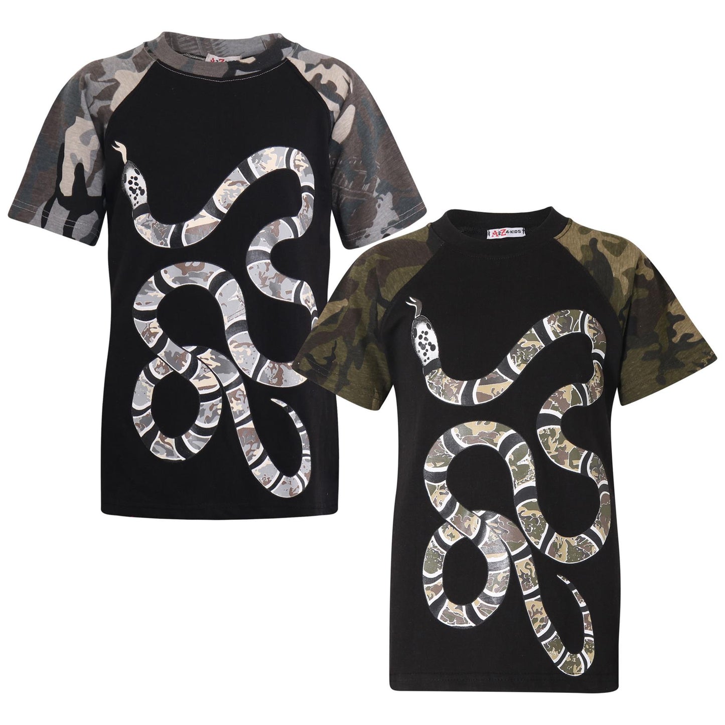 Boys T Shirts Kids Designer's 100% Cotton Snake Print T-Shirt New Age 5-13 Years