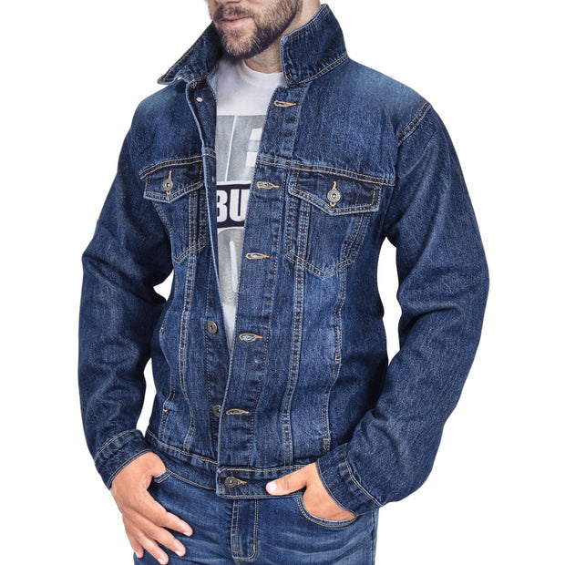 A2Z Mens Jacket Fashion Denim Jacket Jeans Long Sleeves Coat for Mens S To 3XL