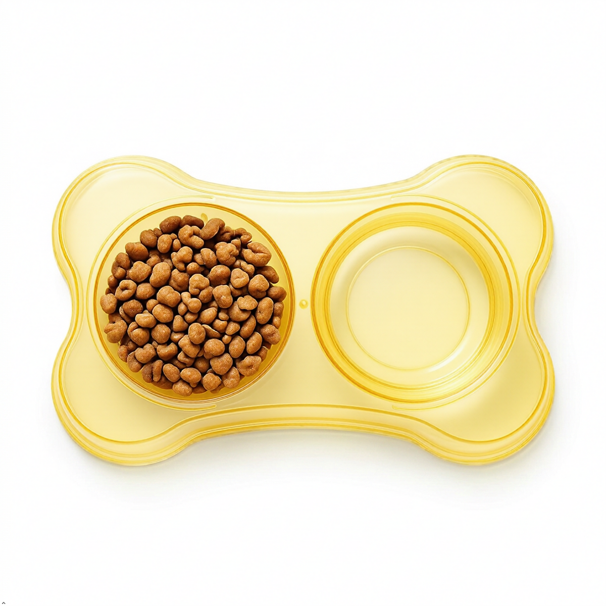 A2Z Double Pet Bowl Bone Shape Food Water Dish Twin Feeder for Cats Dogs Pack 3