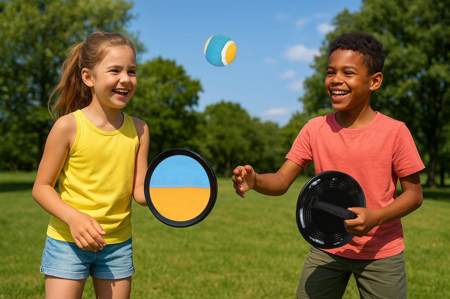 Girls Boys Toss Catch Beach Toys Catch It Ball Game Set Outdoor Family Activity