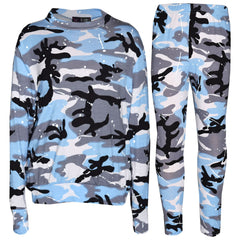 Kids Lounge Suit Girls Camouflage Splash Print Jogging Suit Tracksuit 7-13 Years