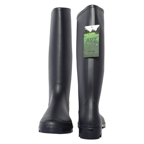 A2Z Mens Waterproof Tall Rain Boots Outdoor Rubber Farm Work Garden Footwear