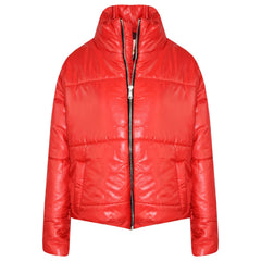 Girls Jacket Kids Wetlook Cropped Padded Quilted Puffer Bubble Jackets Coat 5-13