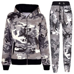 Kids Tracksuit Boys Girls Designer's Camouflage Jogging Suit Top Bottom 5-13 Yr