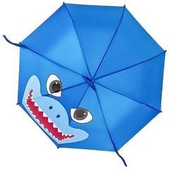 Kids Shark Dino Unicorn 3D Umbrella Lightweight Waterproof Brolly 45cm Canopy