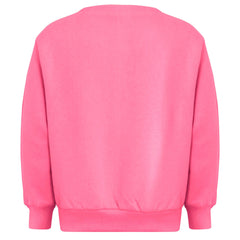 Kids Girls Boys Sweatshirt  Plain Crew Round Neck Uniform  Age 2-13 Years
