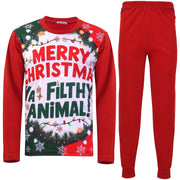 A2Z Men Women Pyjama Set Merry Christmas Ya Filthy Animal Xmas Sleepwear Set