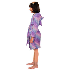 Kids Girls Unicorn Bathrobe Hooded Galaxy Xmas Cosplay Costume Soft Lounge Suit