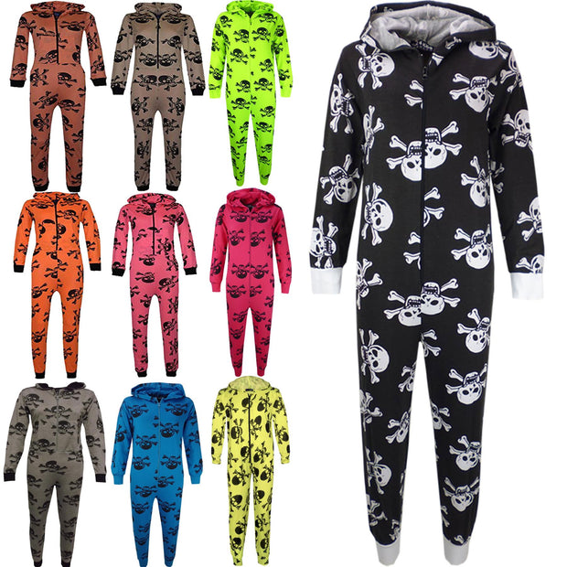 A2Z 4 Kids Cotton Onesie Halloween Print Pyjamas Lounge Wear Comfy Kids Children Gifts for Girls Boys Age 5-13 - A2Z 4 Kids