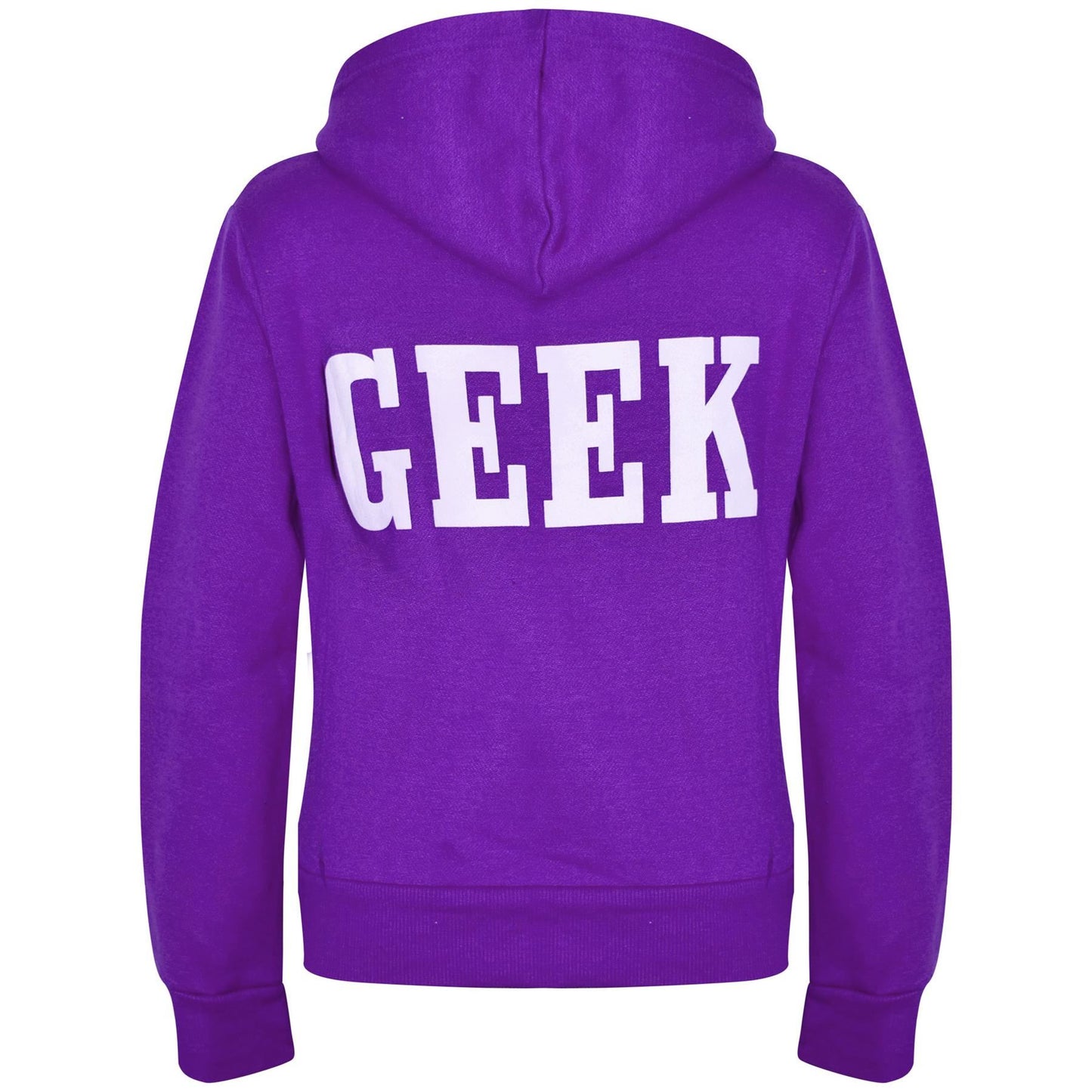 Kids Boys Girls Unisex Jackets Geek Print Fleece Zipper Hooded Hoodie Top Jacket