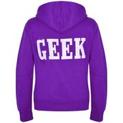 Kids Boys Girls Unisex Jackets Geek Print Fleece Zipper Hooded Hoodie Top Jacket