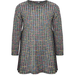 Kids Girls Swing Dress Long Sleeve Tweed Texture Flared Party Summer Dresses