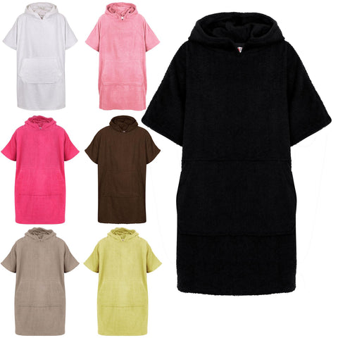 Adults Towel Poncho Bathrobe Ladies Gents Mens Gift