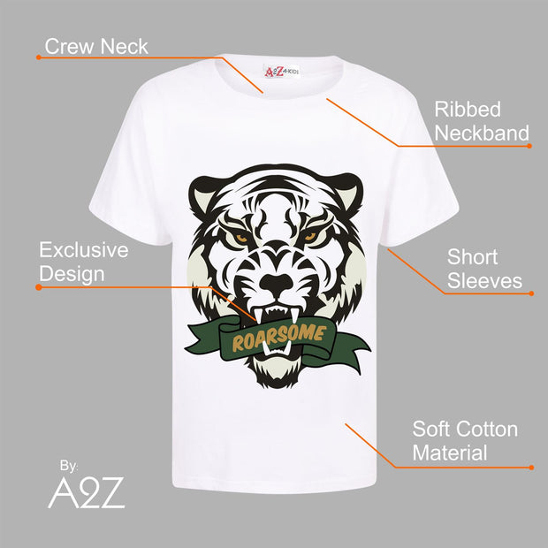 Kids Girls T Shirts Roarsome Printed Summer Tank Top & Tees