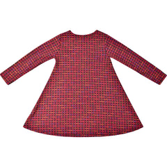 Kids Girls Swing Dress Long Sleeve Tweed Texture Flared Party Summer Dresses
