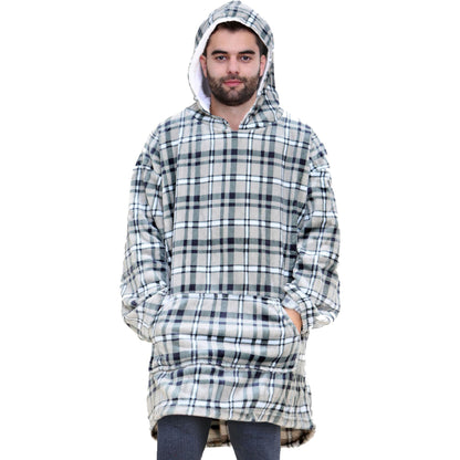 Unisex Men's Ladies Oversized Hoodie Printed Snuggle Super Soft Warm Blanket