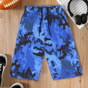 A2Z 4 Kids Boys 100% Cotton Shorts Comfort Stretch Camo Blue Pants Trendy Casual Summer Cool Lightweight Shorts For Boys Age 5 6 7 8 9 10 11 12 13 Years - A2Z 4 Kids