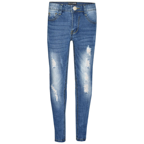 A2Z 4 Kids Skinny Jeans  Ripped Stretchy Pants Fashion Pant New Age 3 -13 Years