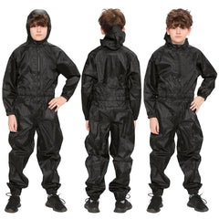 Girls Boys Raincoat Kids Puddle Suit All in One Waterproof Hooded Rainsuit