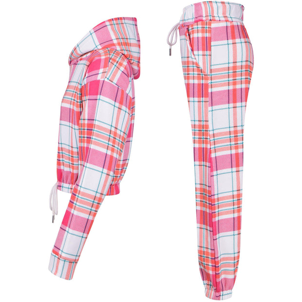 Kids Tie Dye Tracksuit Gym Cropped Hoodie Sweatpants Cord Set Girls Age 5-13
