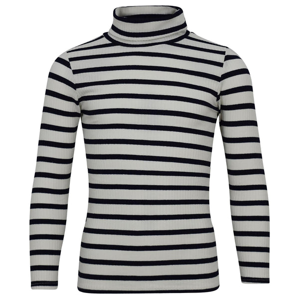 Kids Girls Boys Polo Neck High Neck Long Sleeve Polo Turtle Roll Neck Top