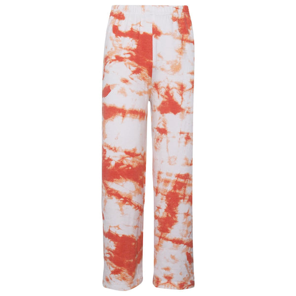 Kids Girls Palazzo Orange Flared Wide Leg Tie Dye Print Baggy Summer Trousers