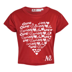 A2Z 4 Kids Girls Love T Shirt Skirt Set Soft Comfortable Set Age 5-13 Years