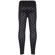 A2Z 4 Kids Girls Legging Spotty Print Black Soft Comfortable Stretchy Party Fashion Legging Pants Age 5-6, 7-8, 9-10, 11-12 & 13 years - A2Z 4 Kids